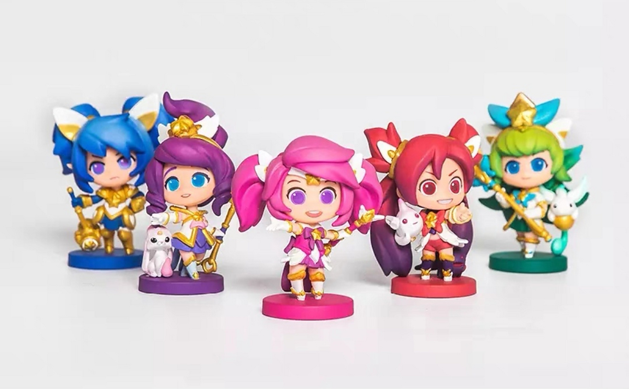 lol英雄联盟星之守护者手办套装璐璐金克丝迷你公仔礼物摆件玩具手办!