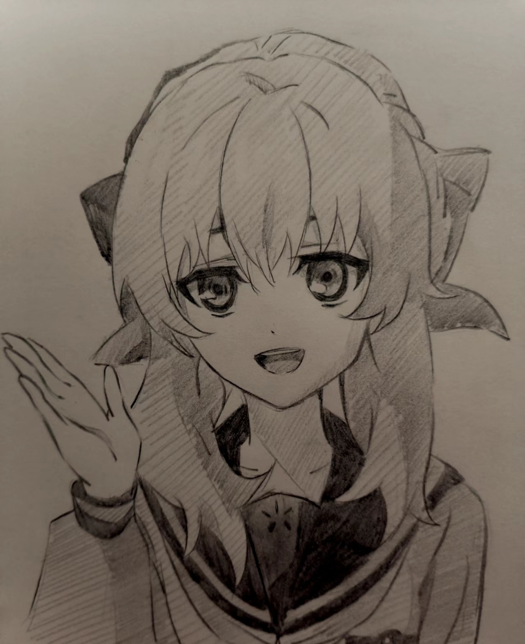 画渣摸鱼# #绘画#  终结的炽天使 柊筱娅 啊哈哈