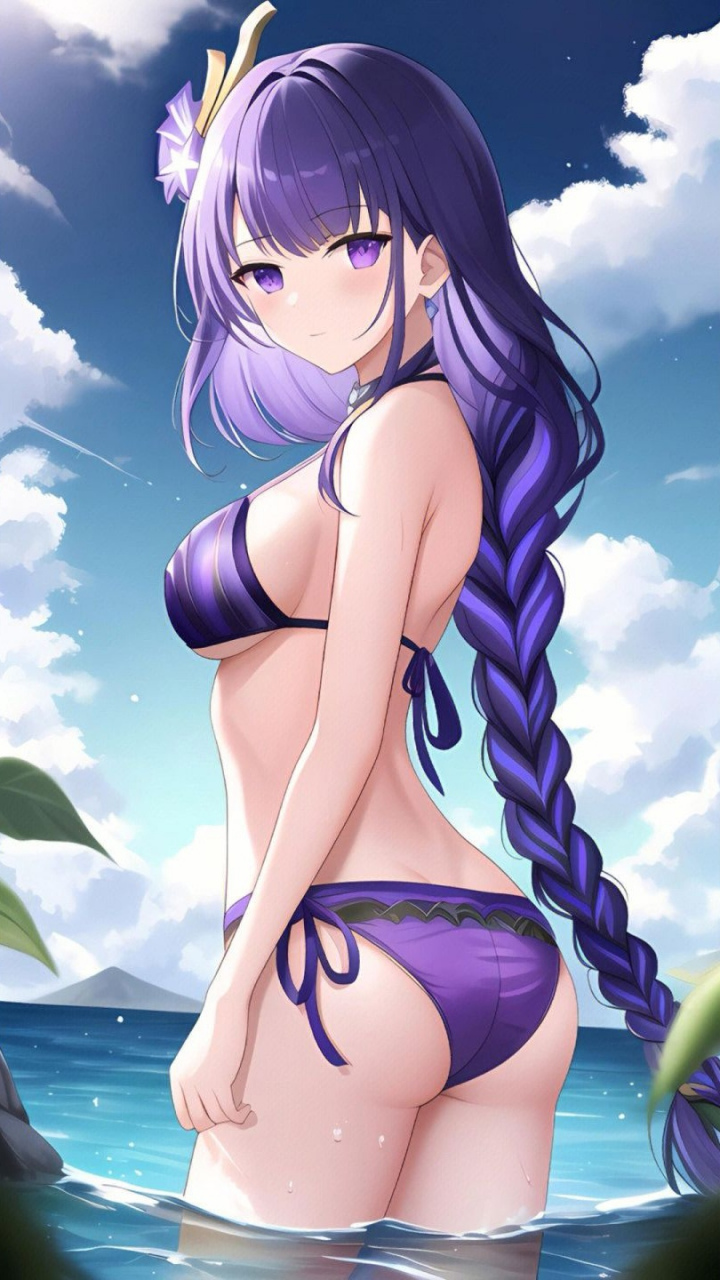 雷电将军的泳衣#原神# #美女