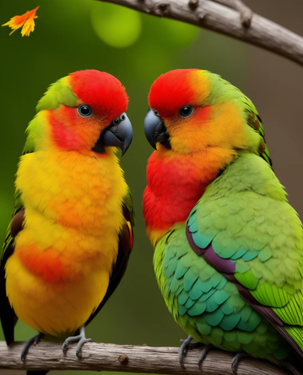 五颜六色的鹦鹉