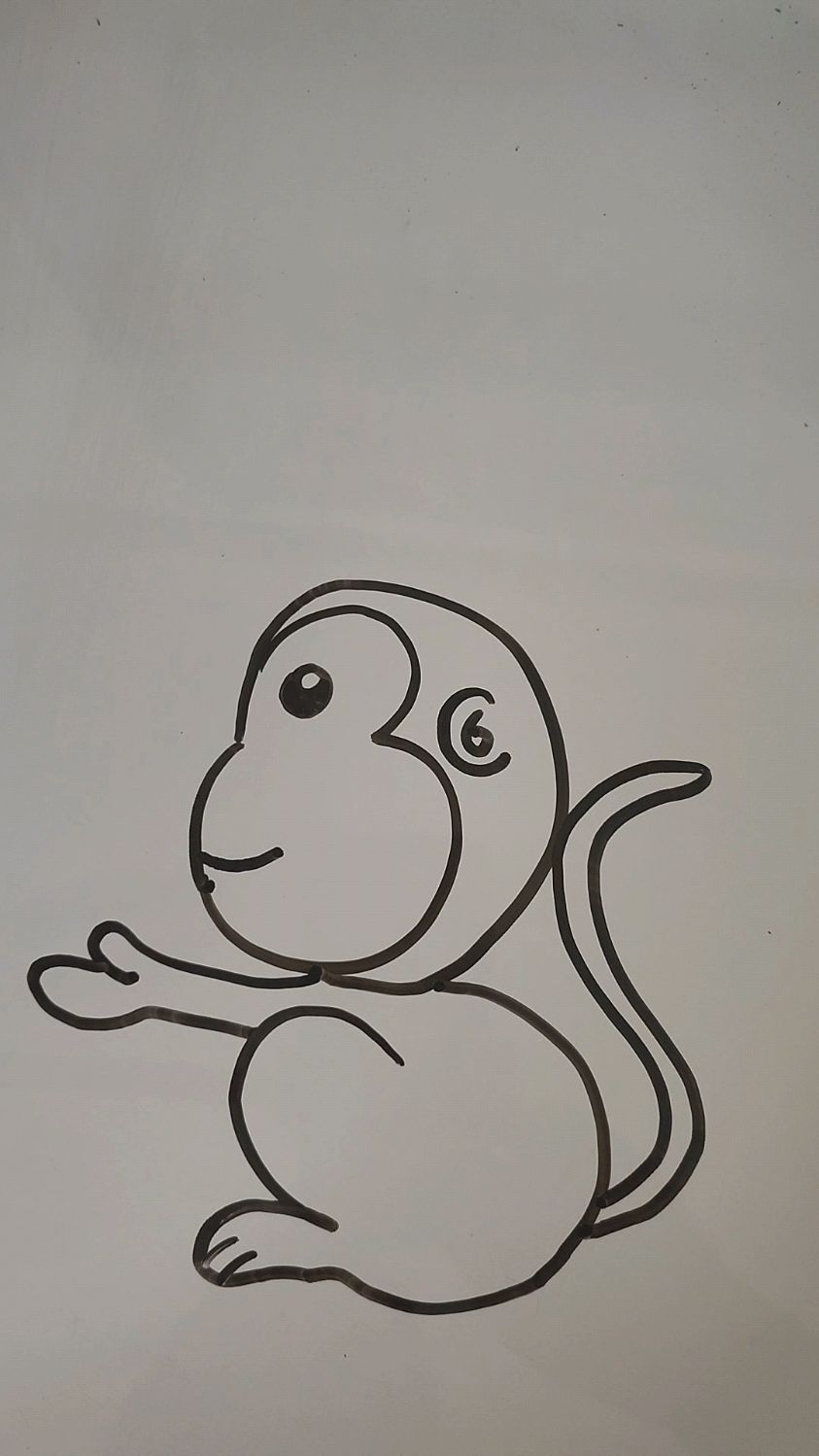 简笔画教程——用数字3画一只小猴子