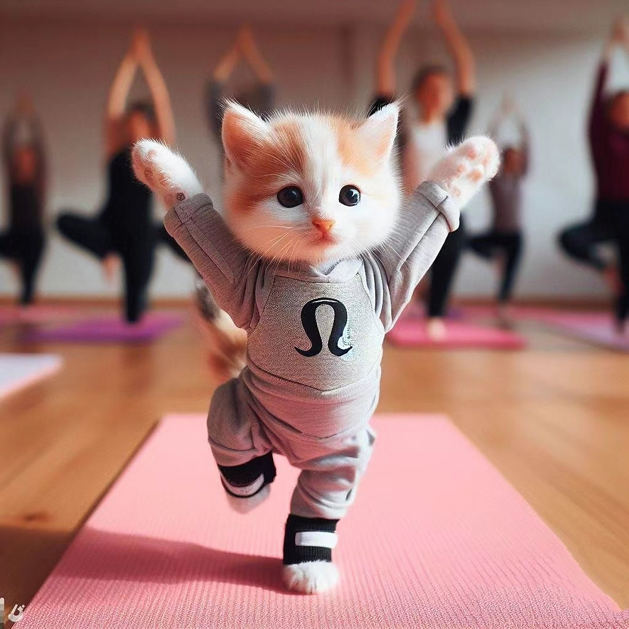 练瑜伽的小猫咪#百度创作灵感中心
