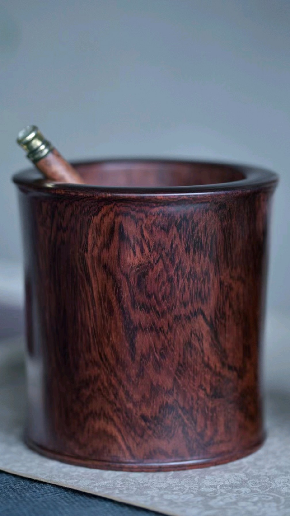 海南黄花梨 明式笔筒