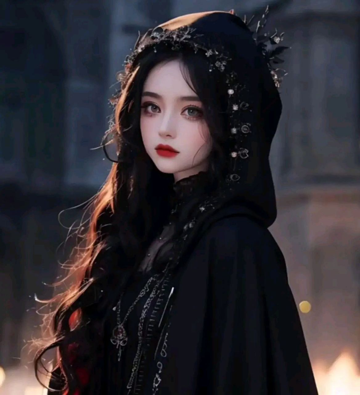 高冷暗色系女生头像