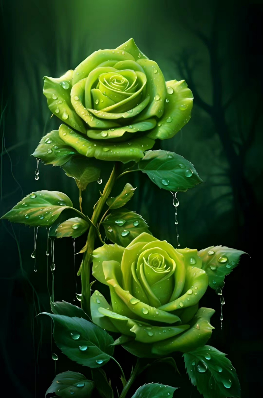 绿玫瑰的美丽,分享一下!