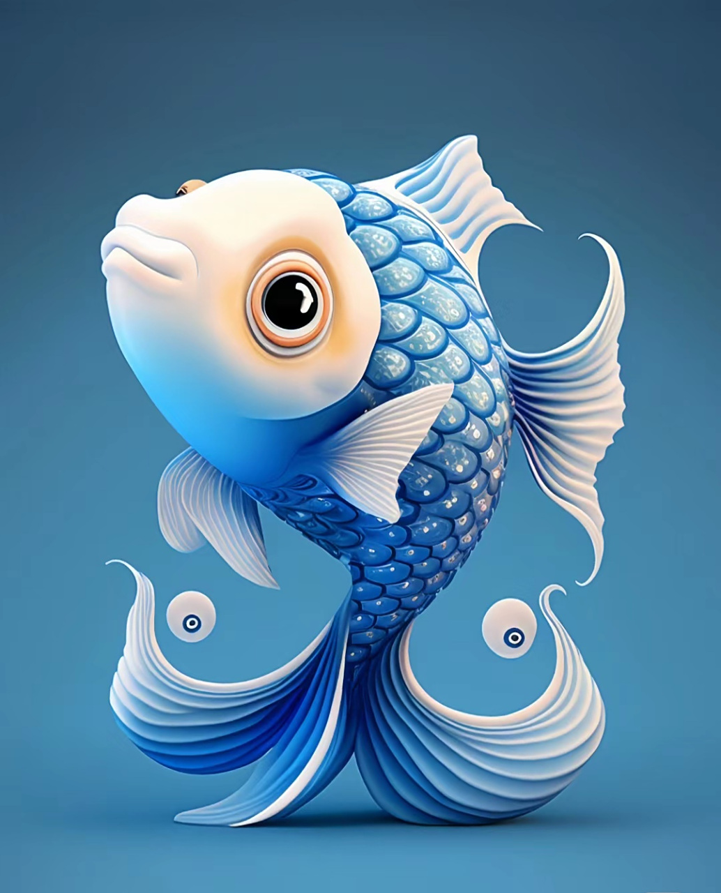 青花瓷的锦鲤附体吉祥如意啦