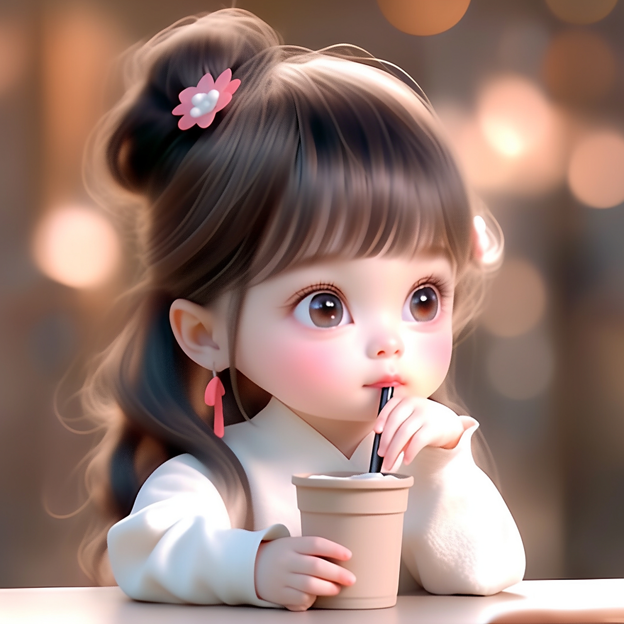 奶茶妹妹#ai绘画# #二次元# #q版头像