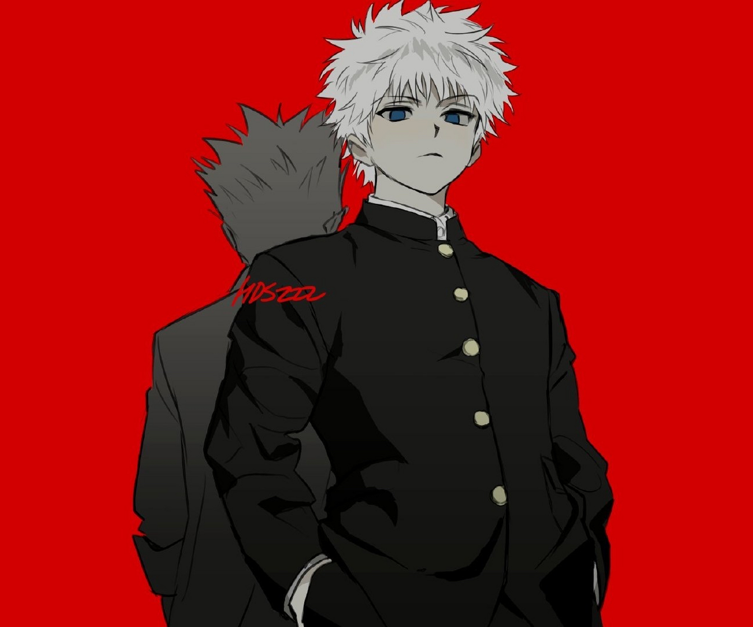 经典动漫# 全职猎人:奇犽小杰长大组的模样 twi : hdszzz