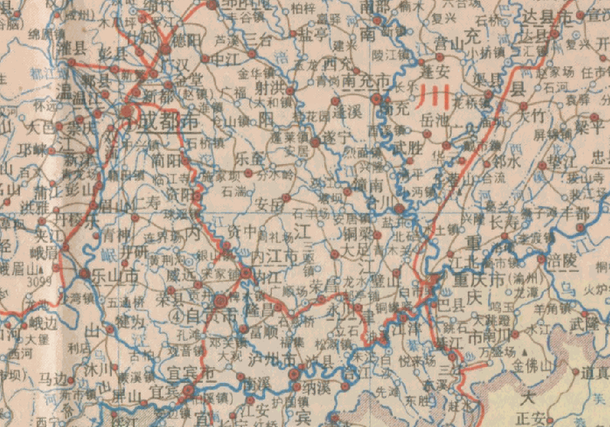 从1981年的四川地图看内江:当初有多辉煌,如今就有多失落