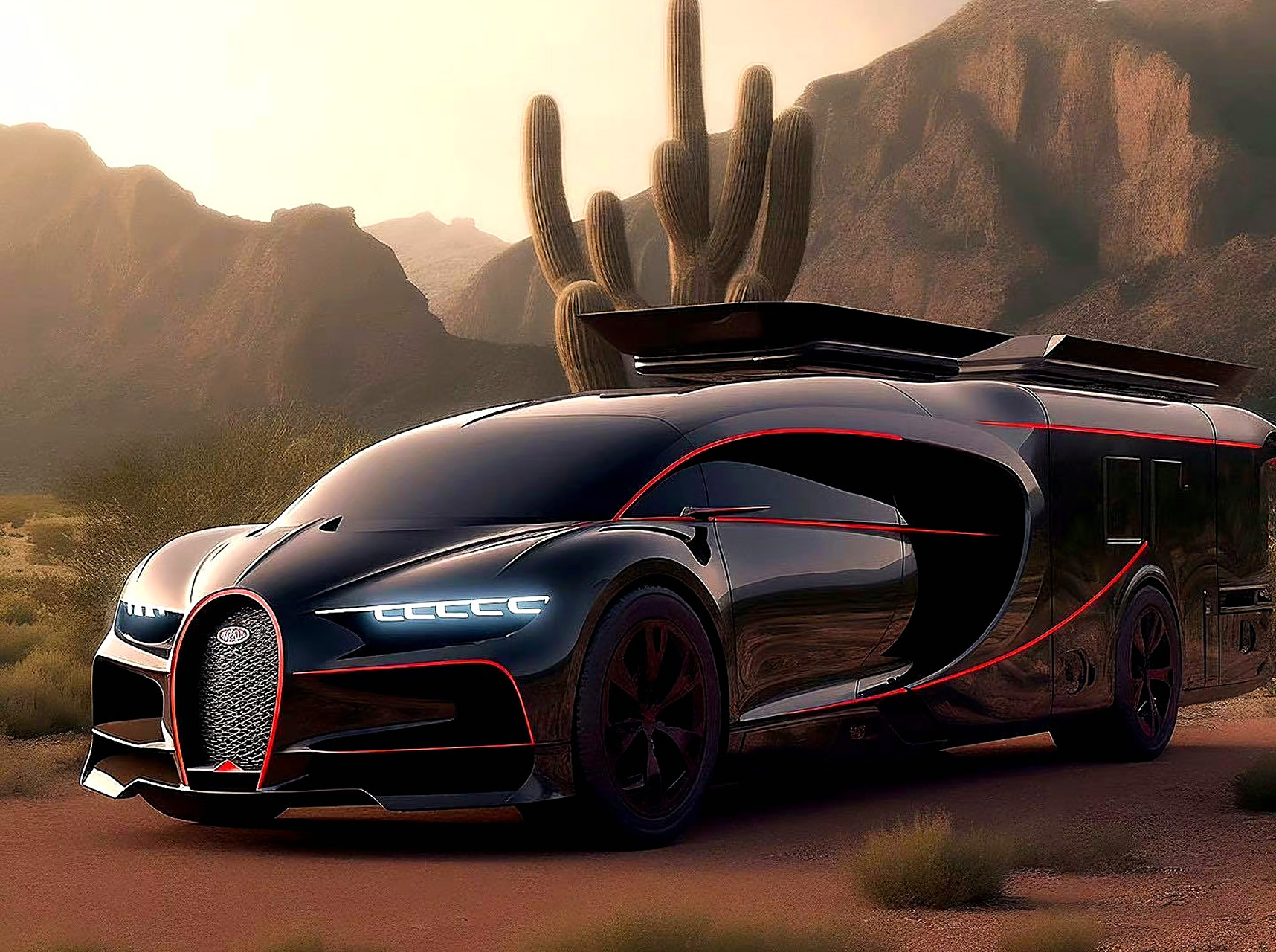 布加迪 chiron 房车效果图 #布加迪chiron