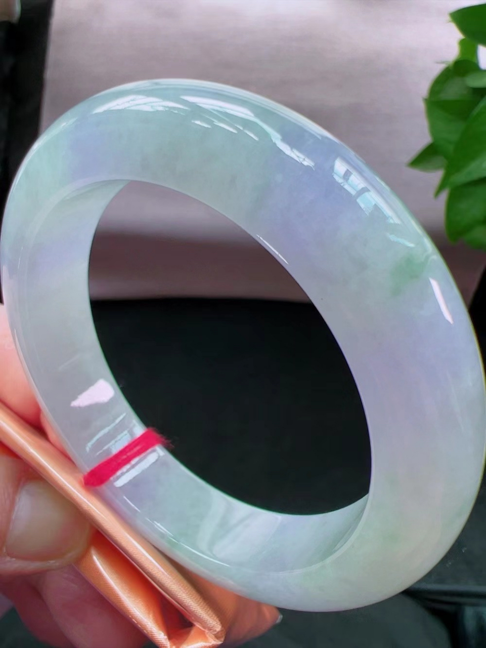 紫罗兰正圈翡翠手镯,尺寸58.8/14/9.