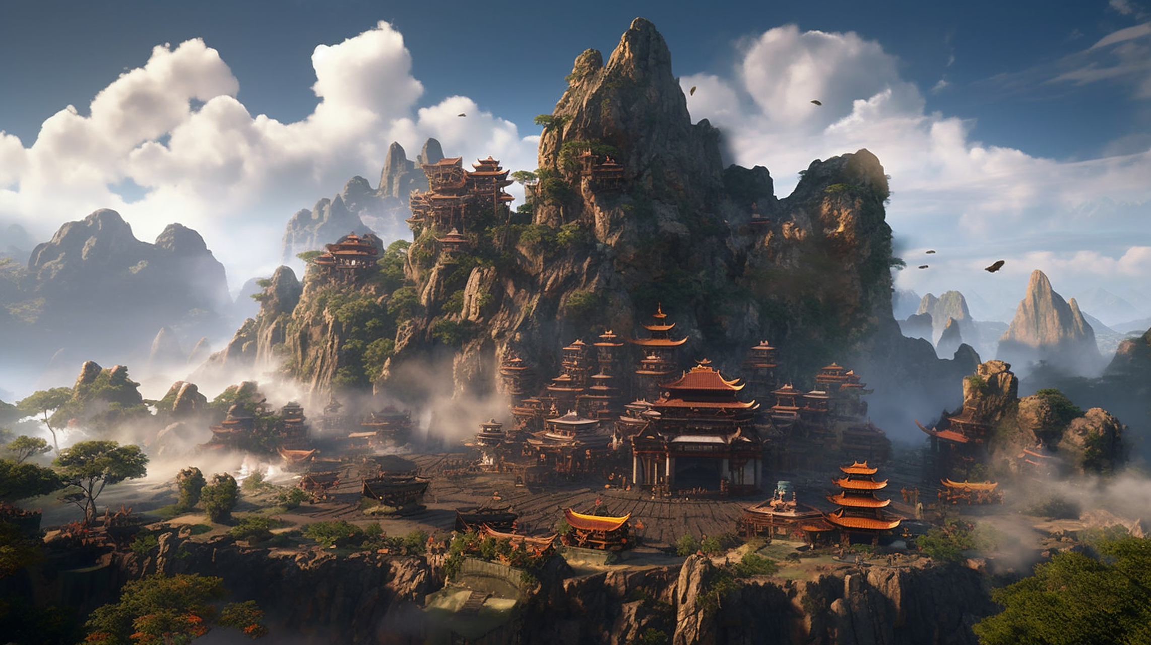 中国风古场景#ai绘画# #场景# #壁纸
