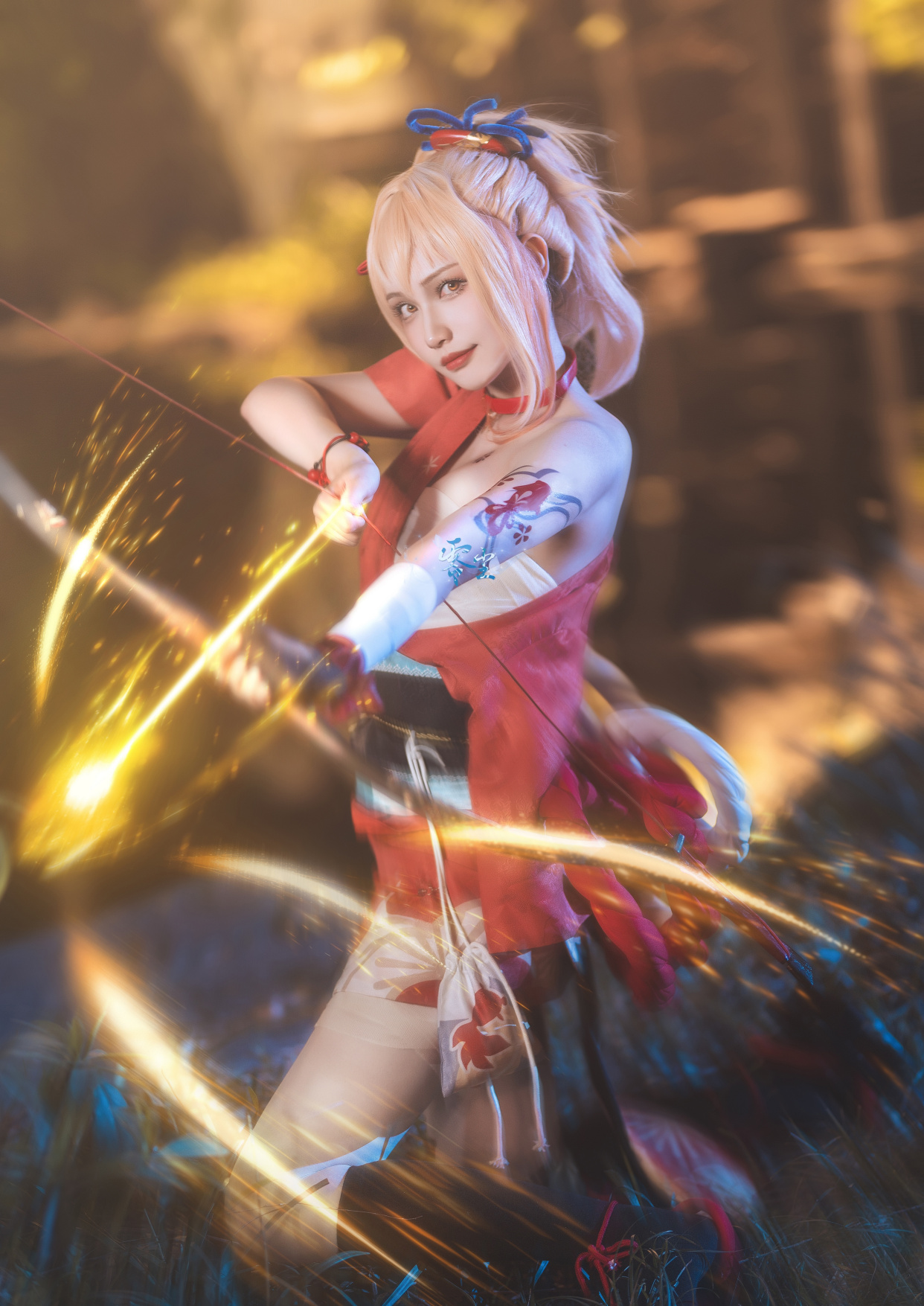 《原神》宵宫cos,来自长腿御姐的魅惑力,你抵挡得住吗?