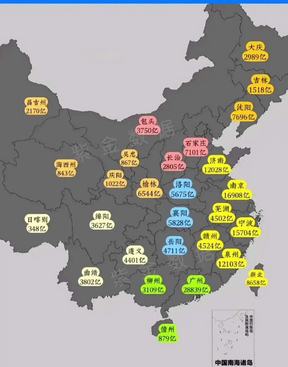 各省gdp第二城,省会城市有哪些