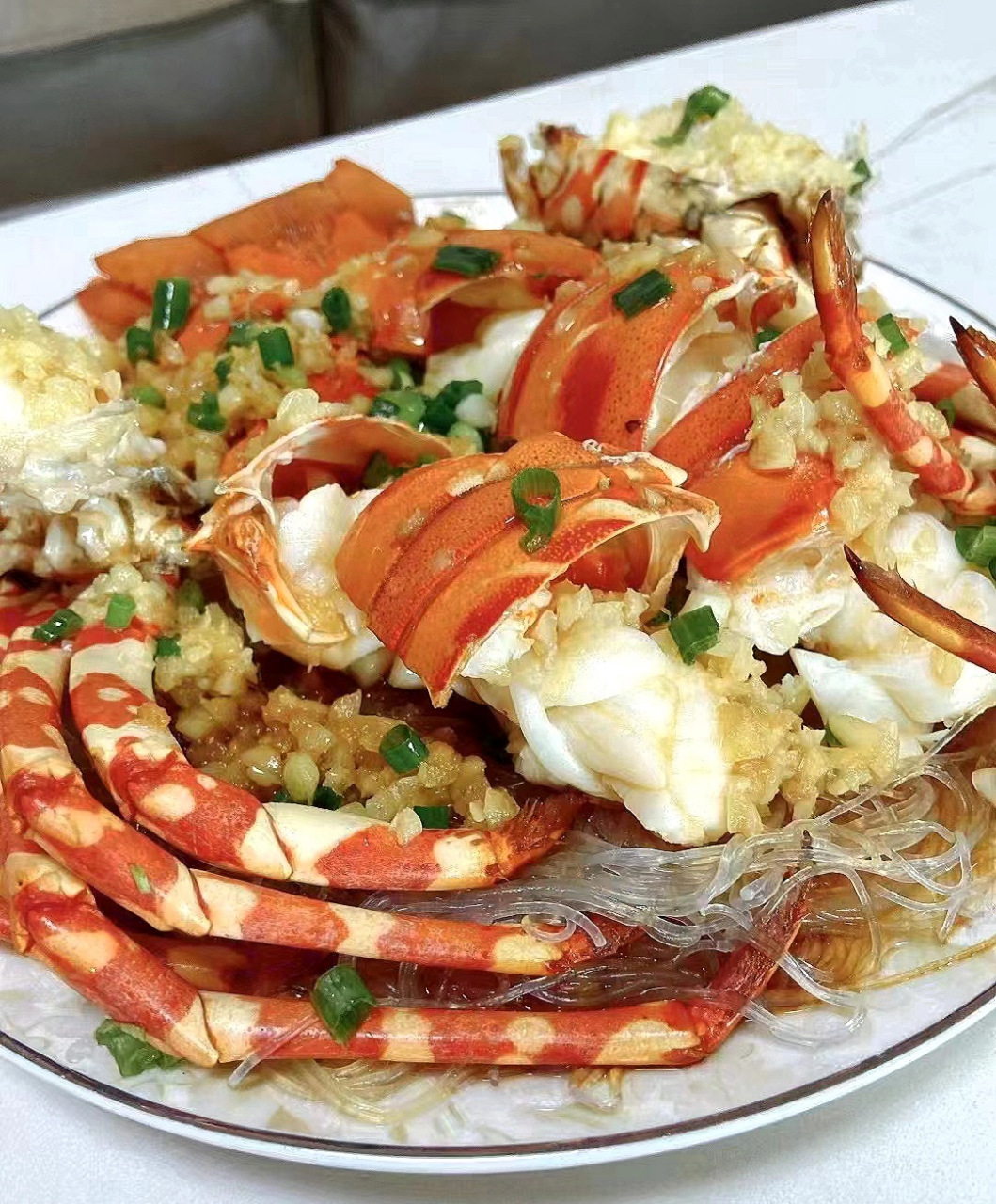 呜哈咱们也吃上了大花虾08