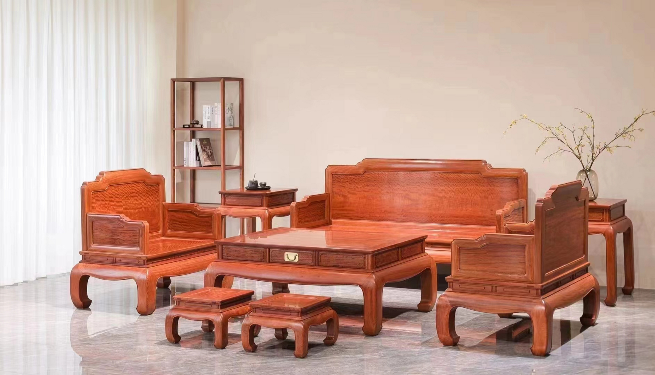 明式沙发 不同地方不同效果展现 不论什么地方,都是美美的 客户效果图