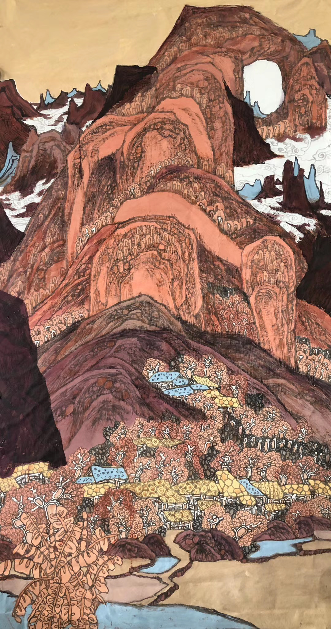 「艺惠藏」最具潜力的青年画家曹勇强重彩山水画作品集,美不胜收