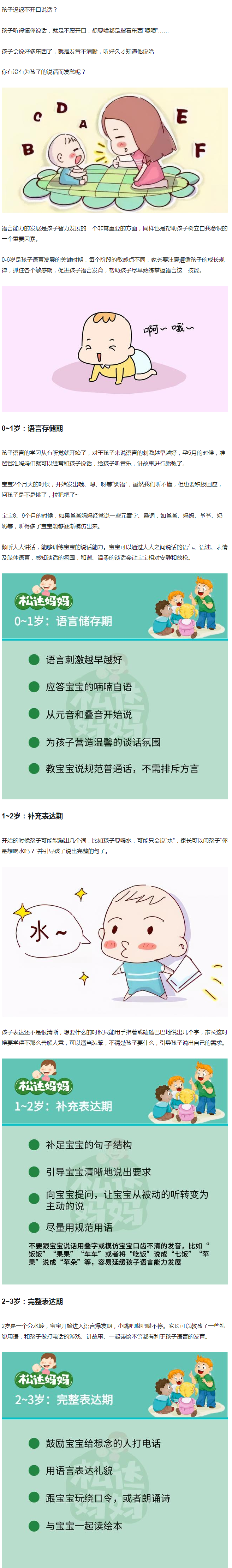 宝宝说话晚,吐字不清,不爱说?这几个语言发展敏感期要抓牢!