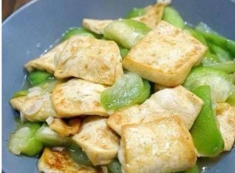 丝瓜豆腐,制作美味菜,简单又养生