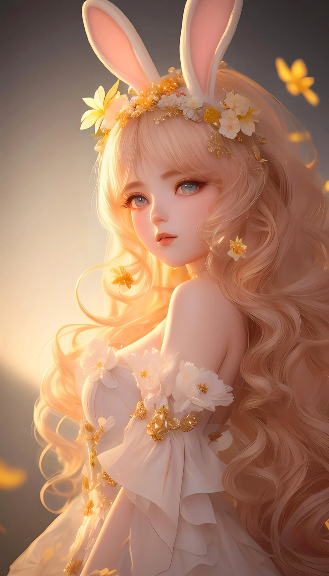 头像:头戴花环的金色头发女孩