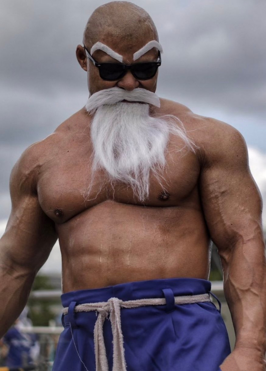 龟仙人的完美cos,没背壳都能这么像,感觉我打不过这老头[泪奔]#漫画