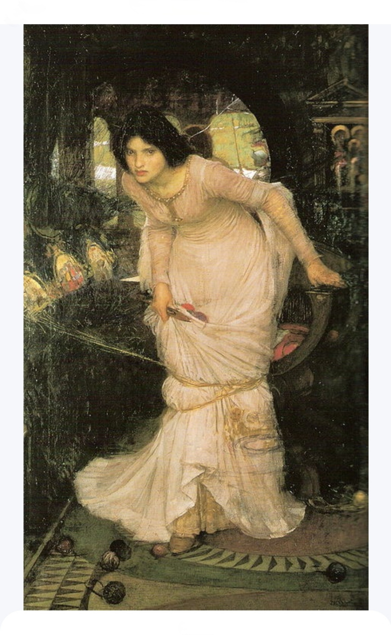 夏洛特女士the lady of shalott 著名艺术家约翰·威廉姆·沃特豪斯