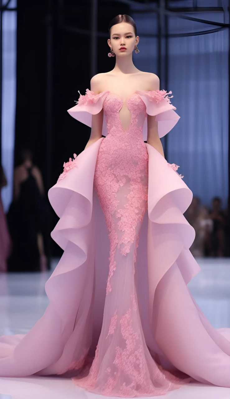 粉色礼服