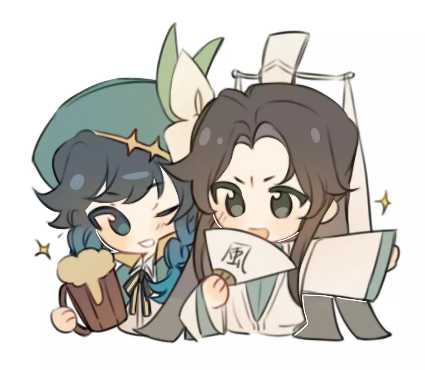 风神和风师!我的两个推  转自90957796 #天官赐福# #原神
