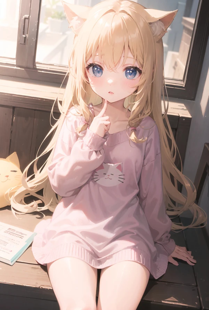 二次元#  这小猫娘 也太可爱了吧 [心]