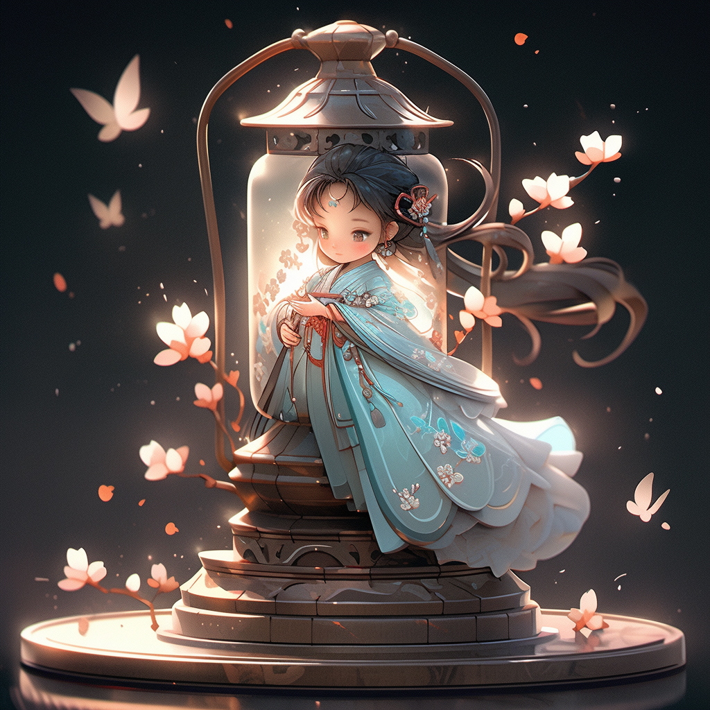 超可爱的国风小女孩头像,ai生成