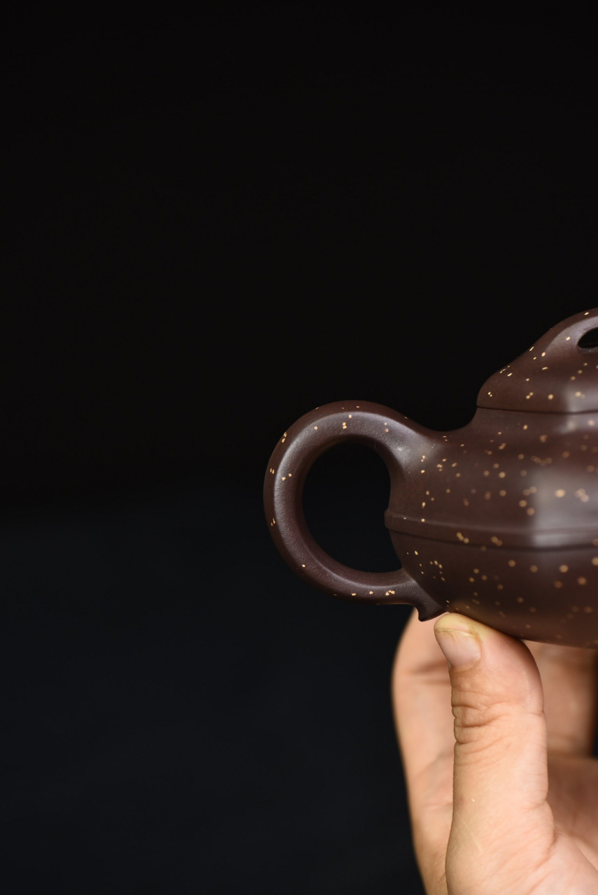 耿浩【六方线圆】 家藏七十年代老紫泥 全手工铺砂 300ml#紫砂壶# #全