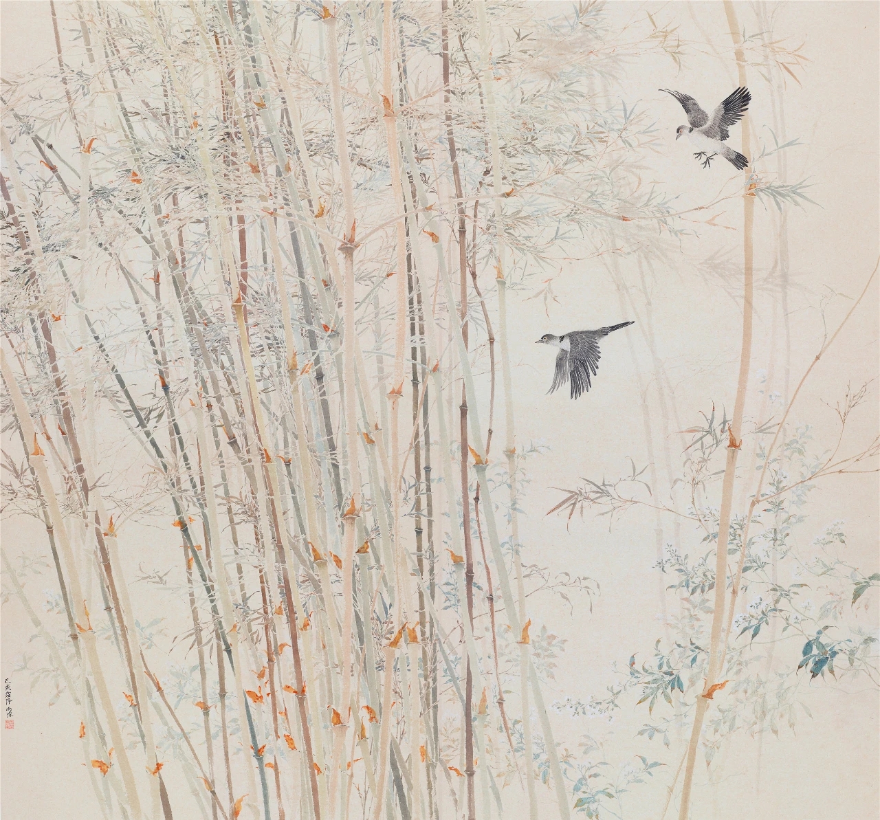 南艺国画|李雨蒙花鸟画,清雅蕴古韵!