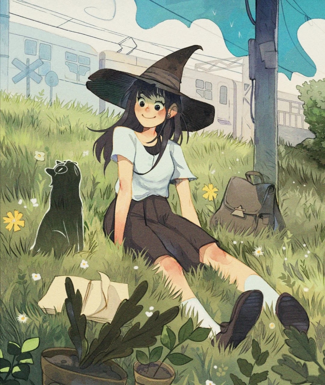 潮酷治愈系列元素动漫女生头像|专属你的夏日限定头像