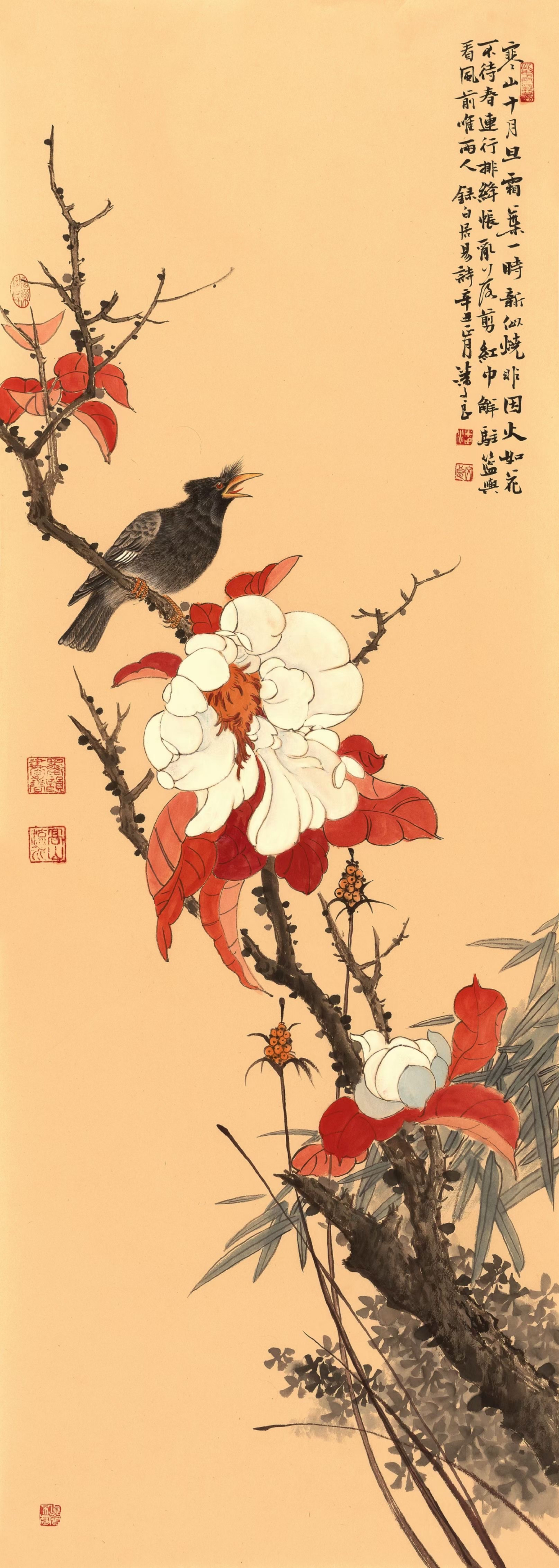 潘文良诗书画三绝,写意花鸟画作品集