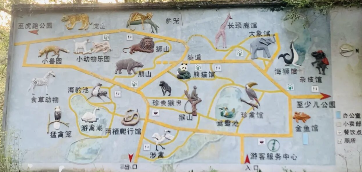 杭州动物园地图图片