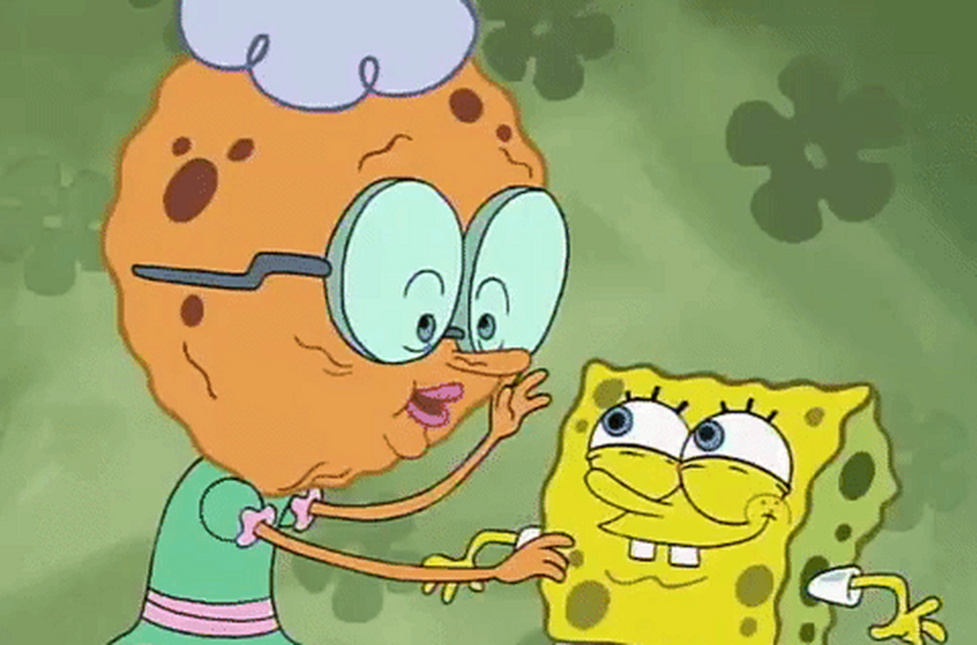 来自海绵宝宝奶奶的疼爱!