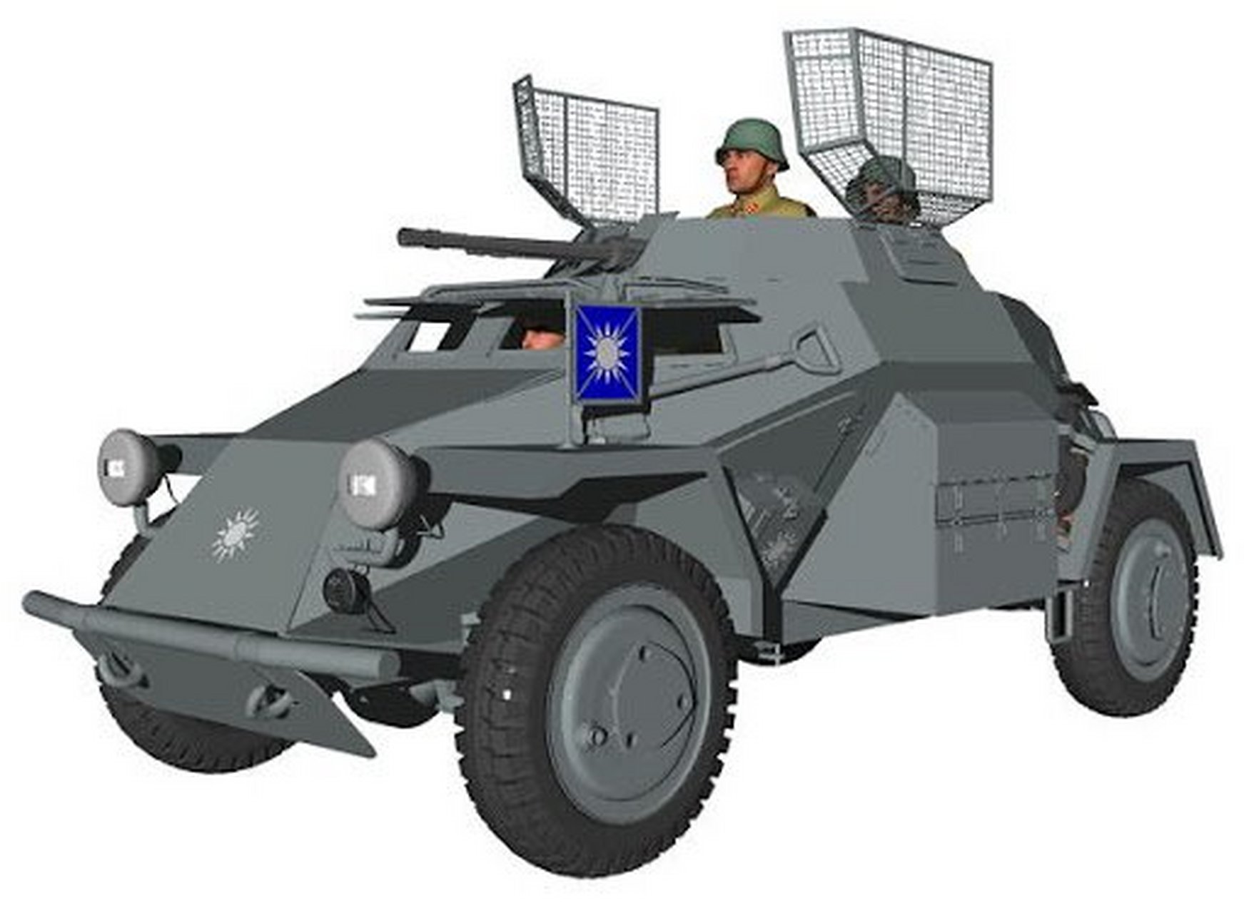 抗战烽火:国民革命军第200师装备的德制sd kfz 222型轻型轮式装甲侦察