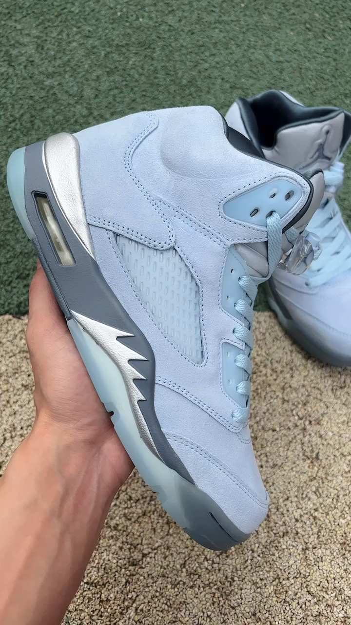 aj5湖水蓝复古篮球鞋细节鉴赏