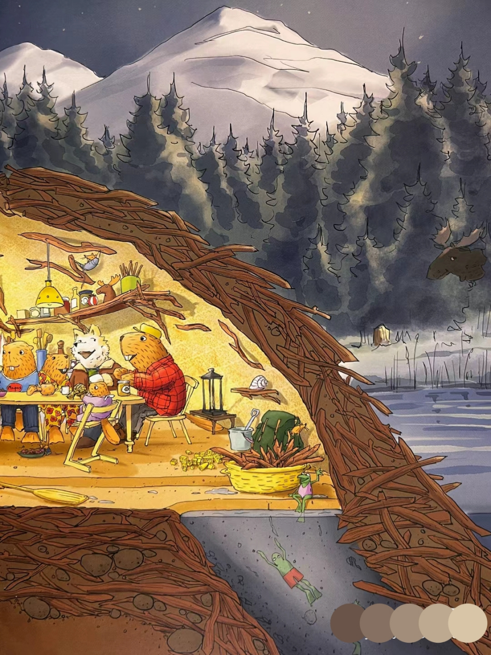 房子的安全感     绘本where come home beaver    讲述了一个小海狸