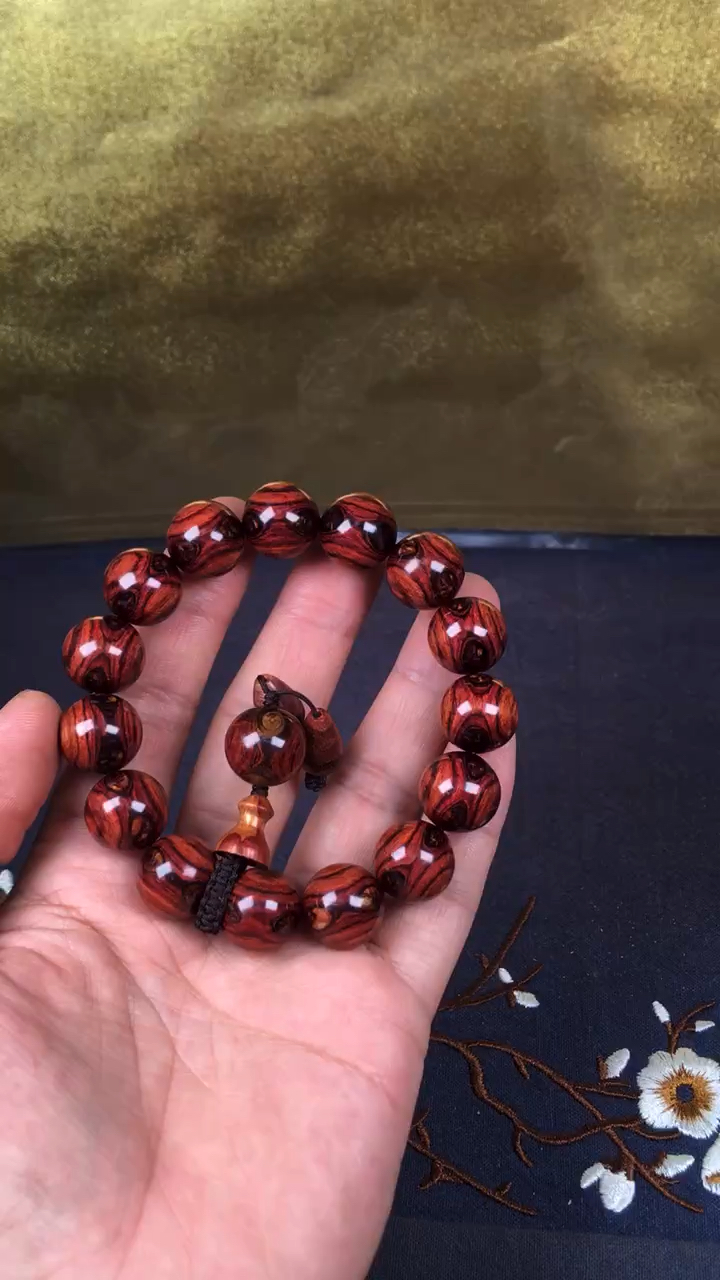 海南黄花梨对眼手串