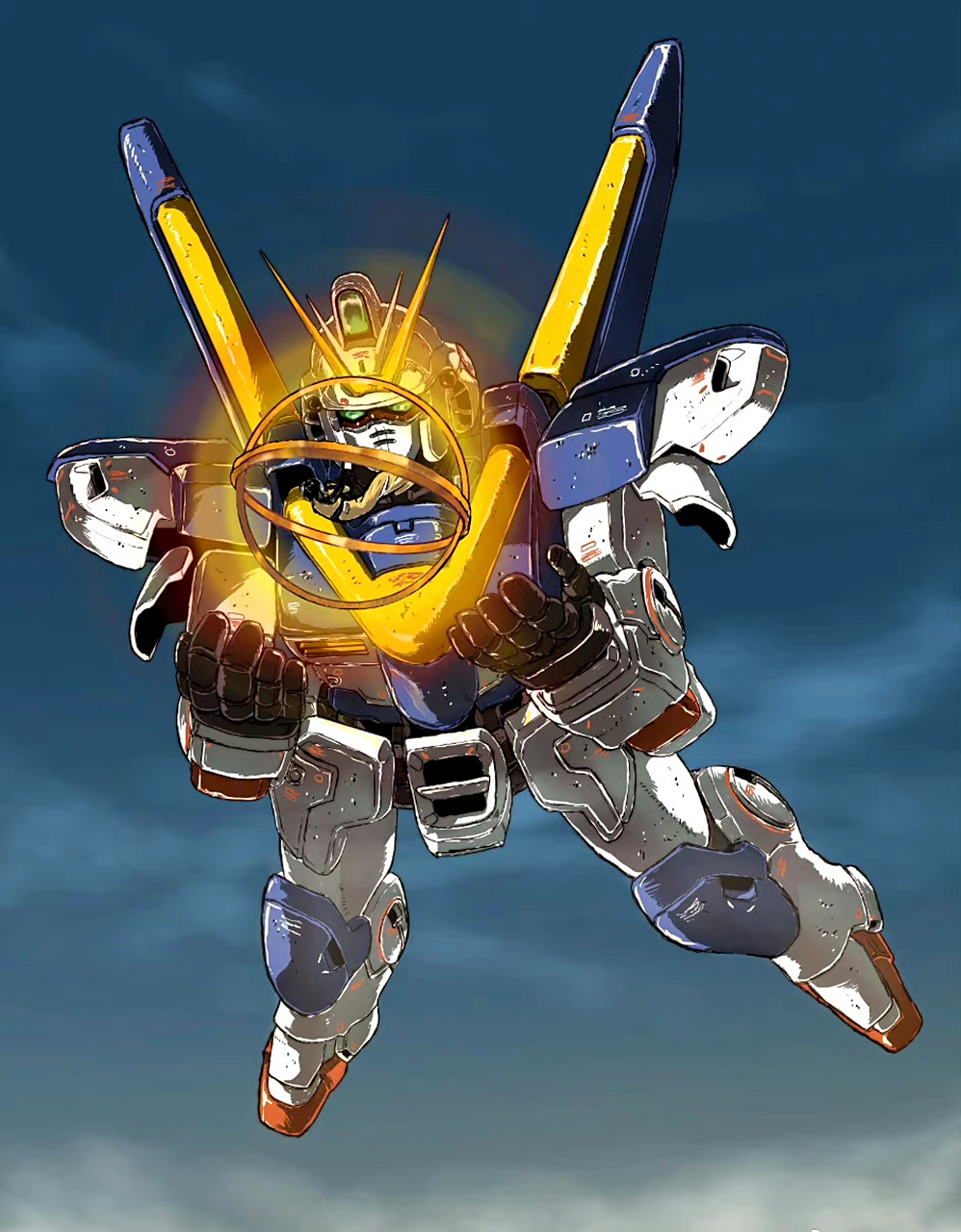 一组庆祝《机动战士高达v》播出30周年的贺图.#插画# #动漫# #高达