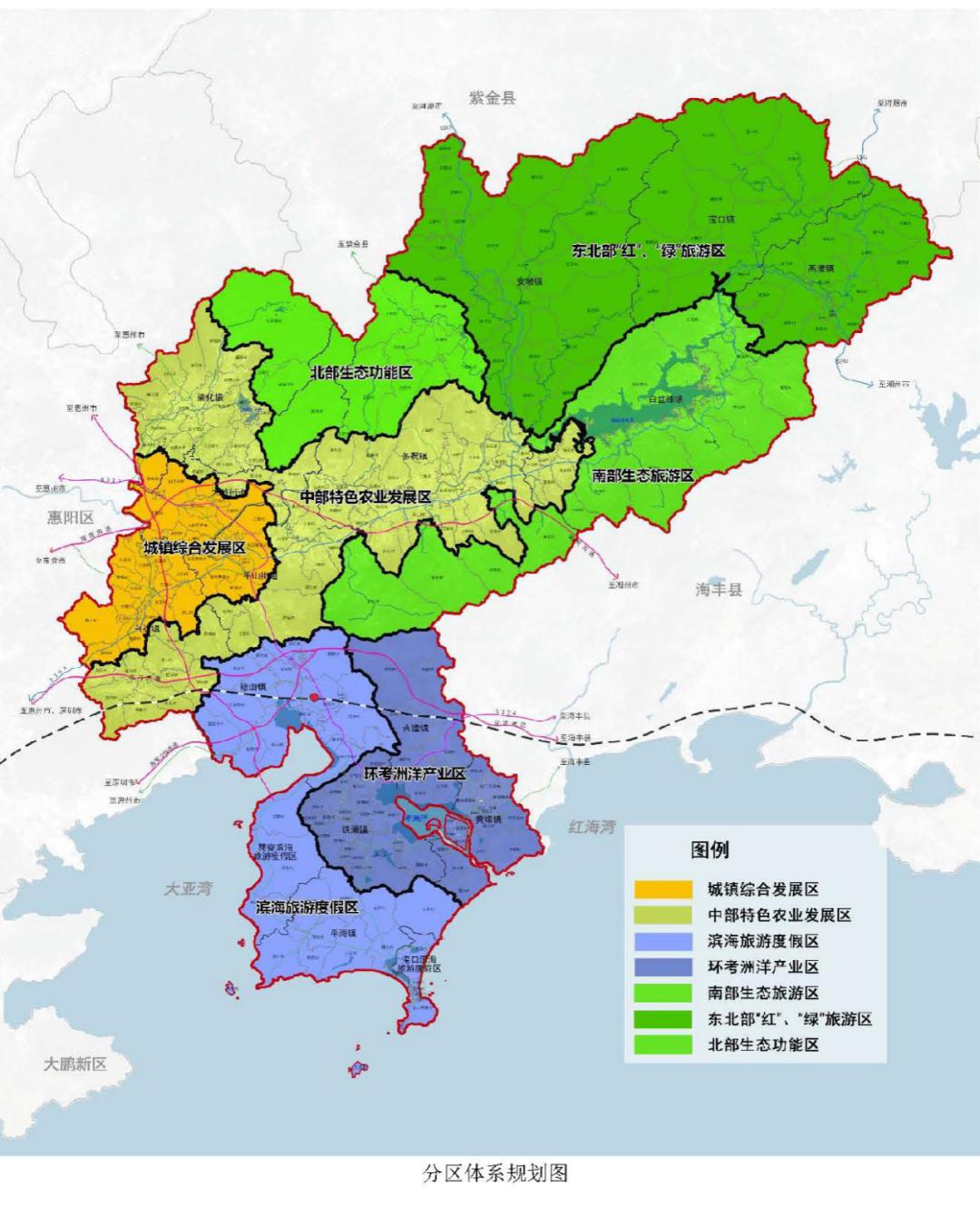 惠东各镇行政地图图片
