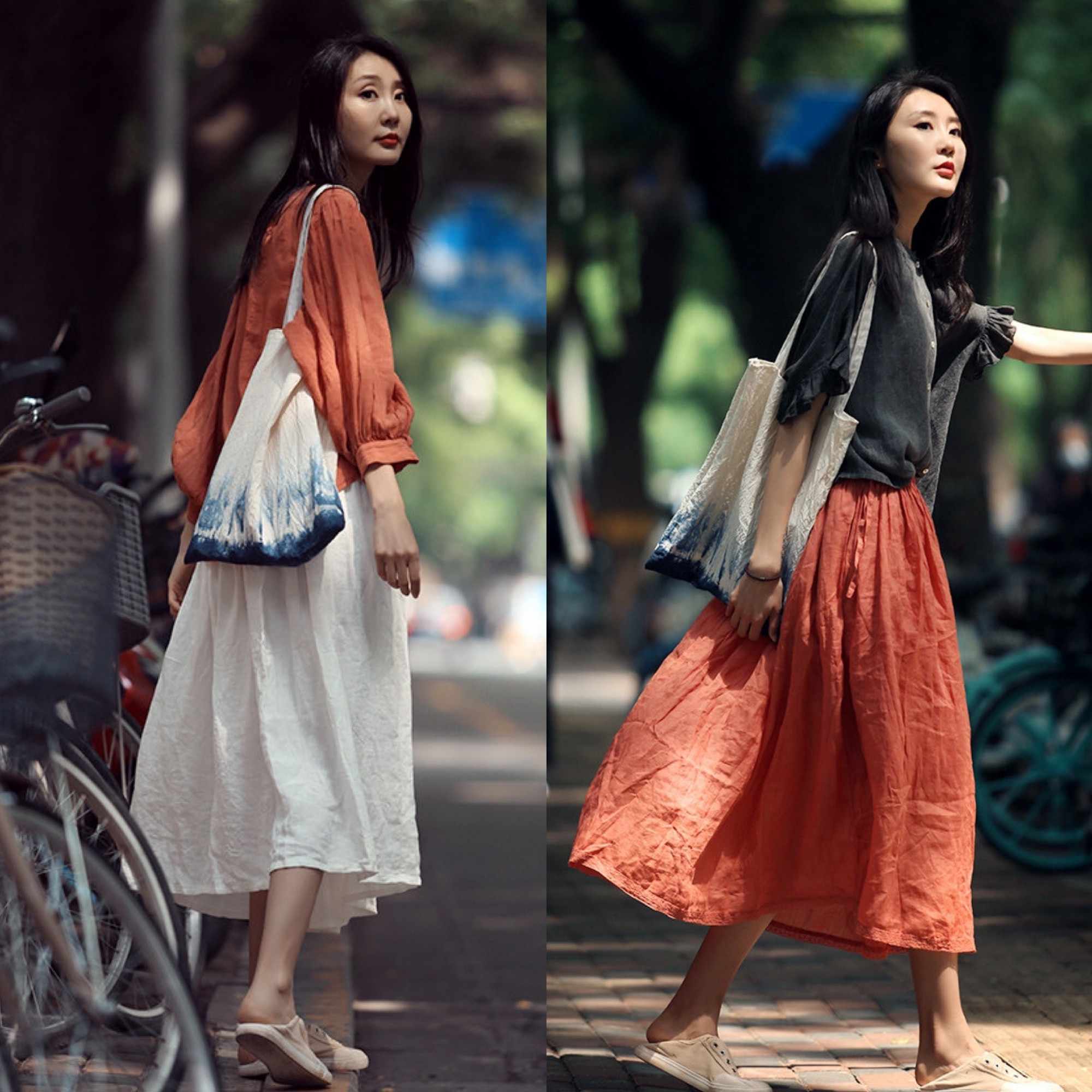 夏天爱上舒适文艺的棉麻穿搭,随性自然无束缚,简简单单就很美