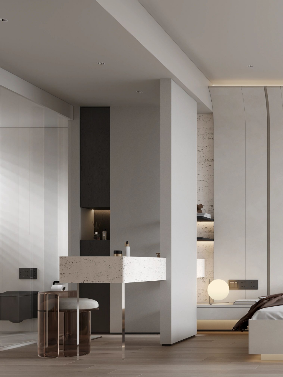 你敢用吗💘 开放式卫生间 增添了趣味 通透了空间 不妨将主卧设计得