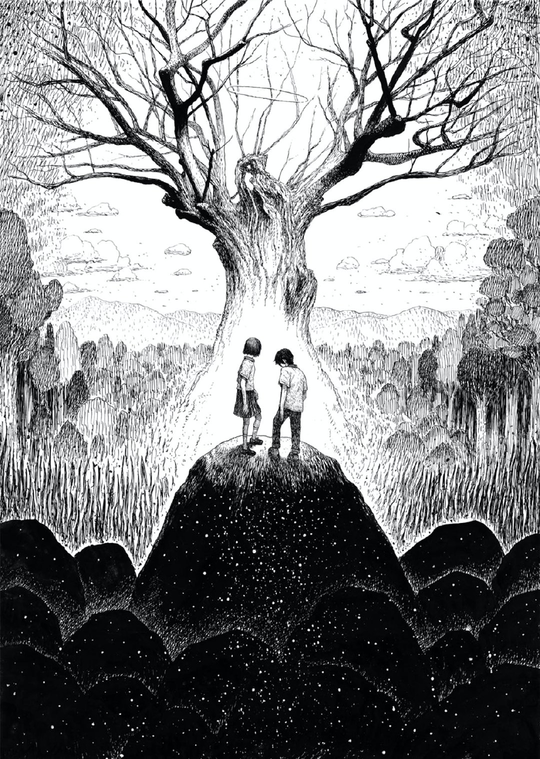 韩国插画师 jaehoon choi 的黑白插画作品欣赏