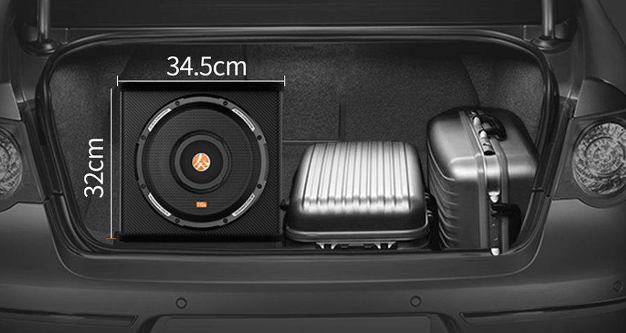 茂名本田思域汽车音响改装节奏之星t10有源箱体低音炮