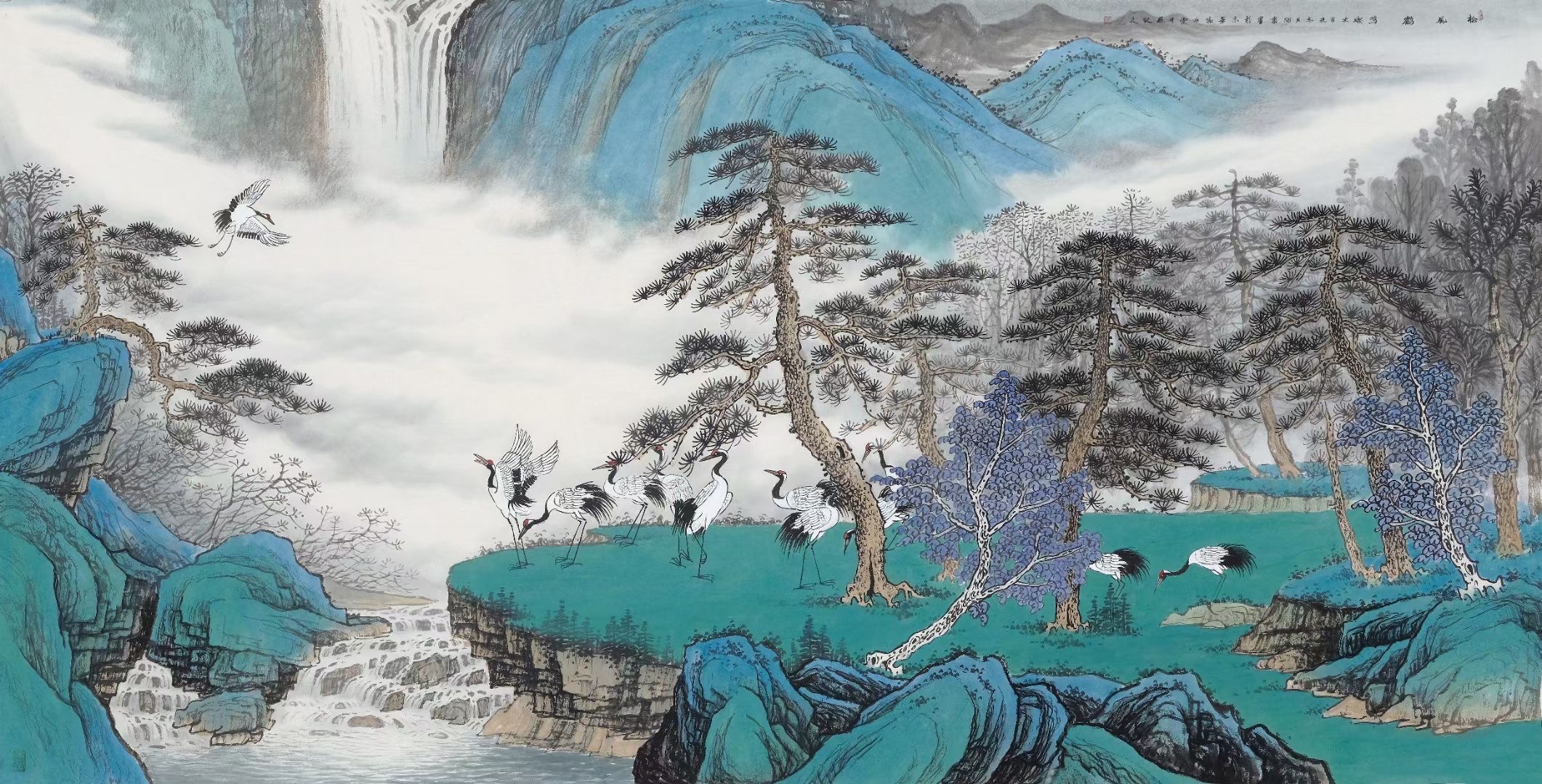 黄开丛山水画笔墨细腻,山川秀美意境深邃