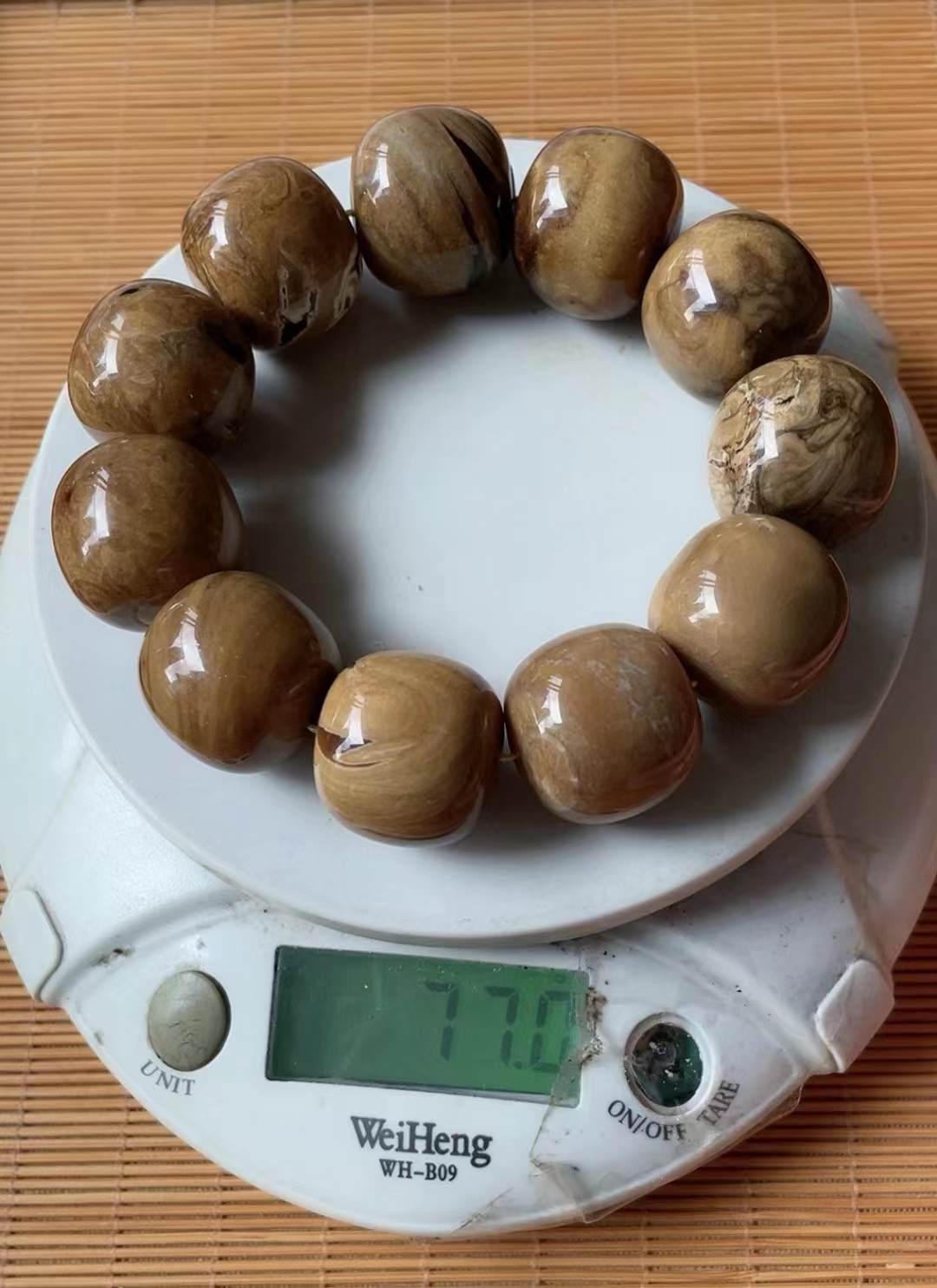 缅甸根珀老型珠手串