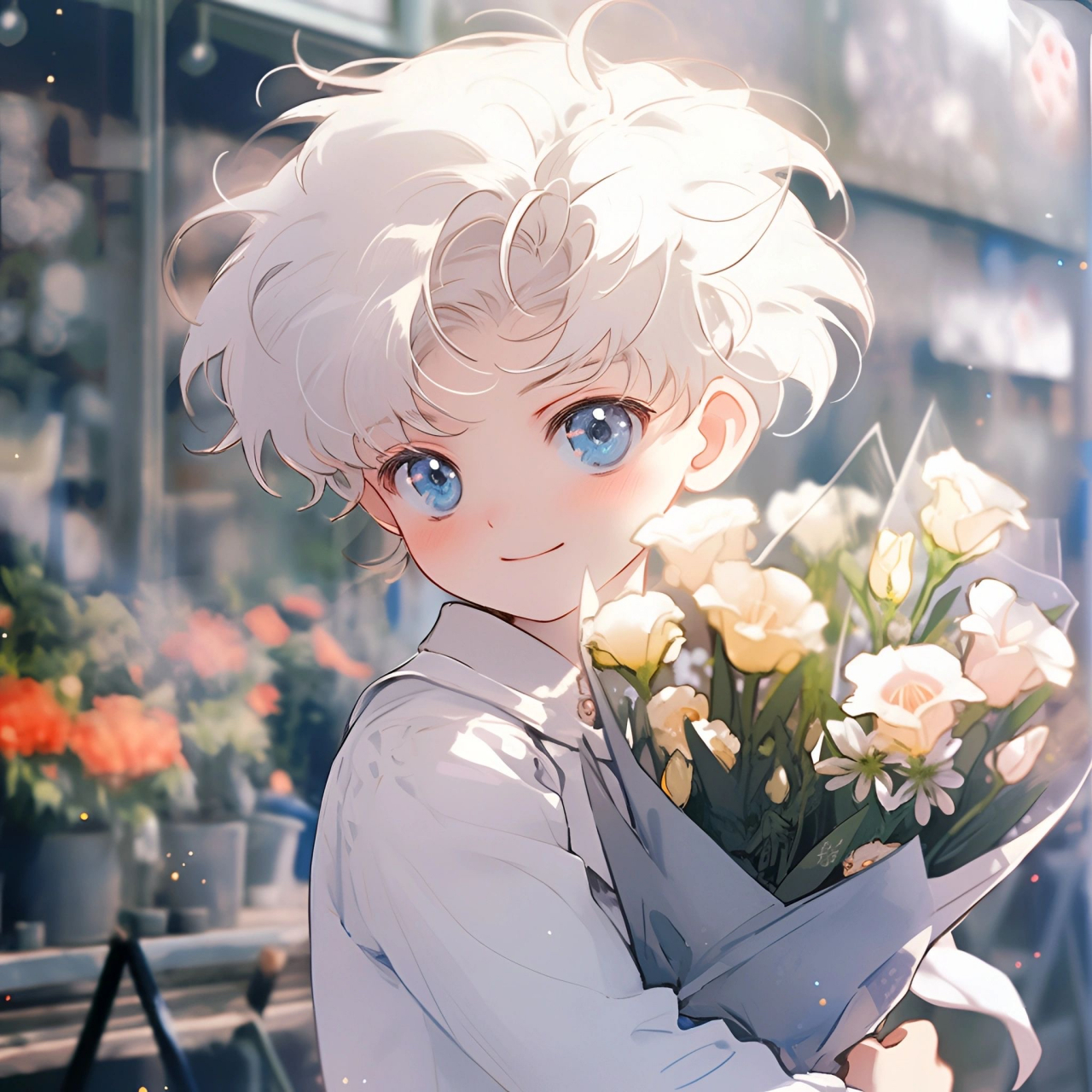 总有一人捧花是为你而来[心]#治愈# #头像# #情侣