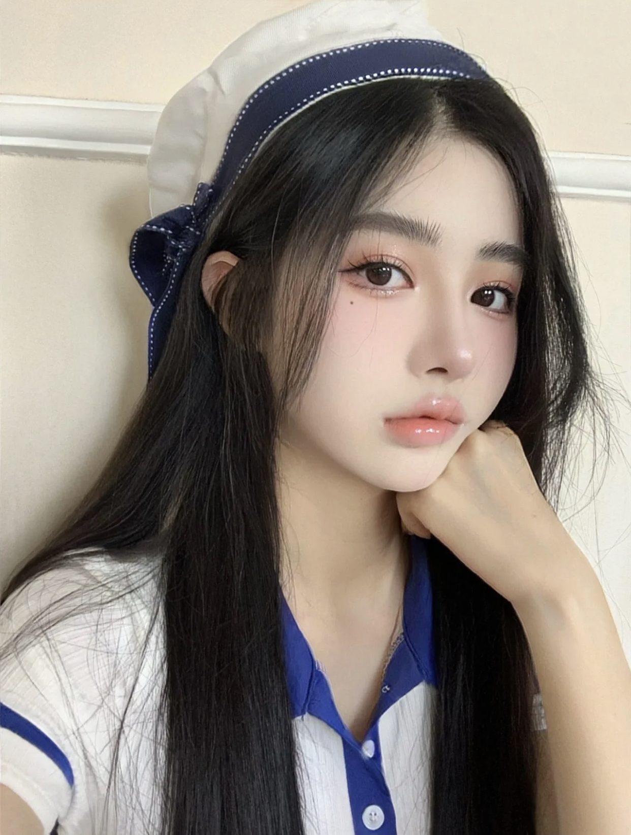 昆明化妆培训妆容分享:海军风纯欲妆